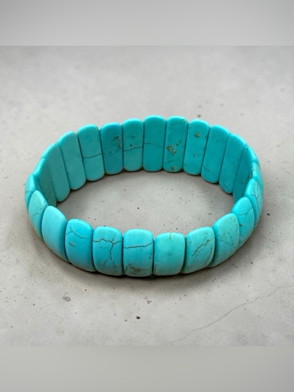 Stretch Stone Bracelet - Turquoise Color